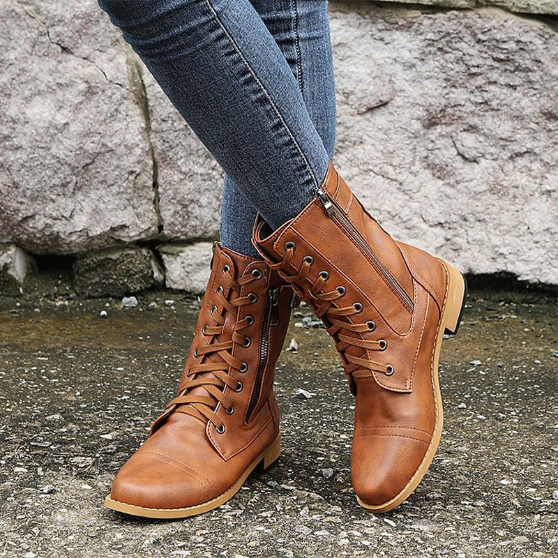 Dixie - Classic Lace-Up Boots for Women