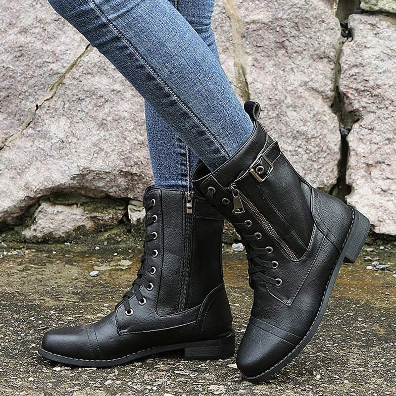 Dixie - Classic Lace-Up Boots for Women