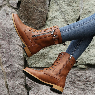 Dixie - Classic Lace-Up Boots for Women