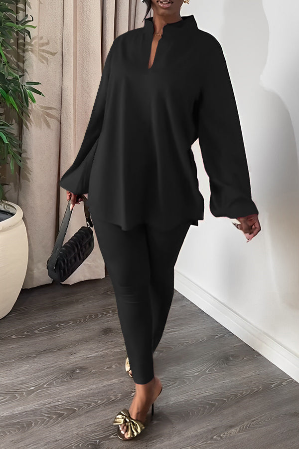 Miah - Elegante Effen Outfit Set voor Vrouwen