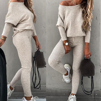 Sabrinia - Comfortabele Off-shoulder Set voor Vrouwen
