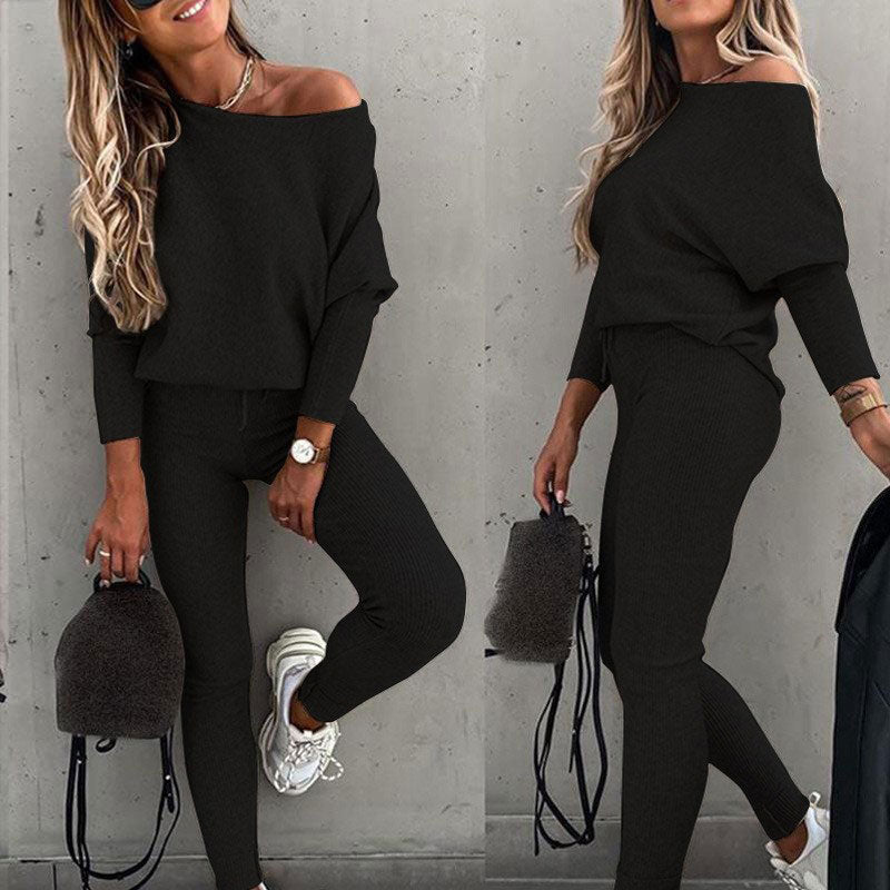 Sabrinia - Comfortabele Off-shoulder Set voor Vrouwen
