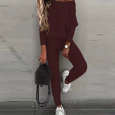 Sabrinia - Comfortabele Off-shoulder Set voor Vrouwen