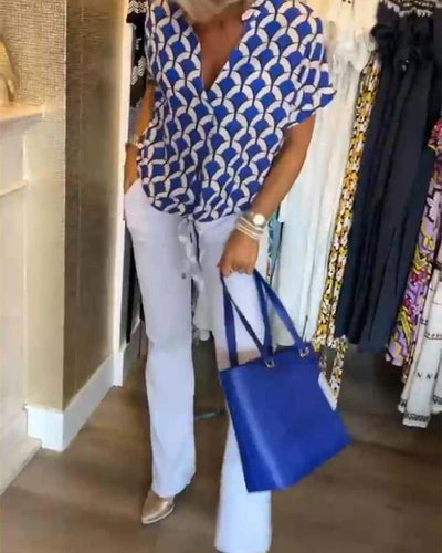 Glynis - Elegante V-Hals Top voor Vrouwen