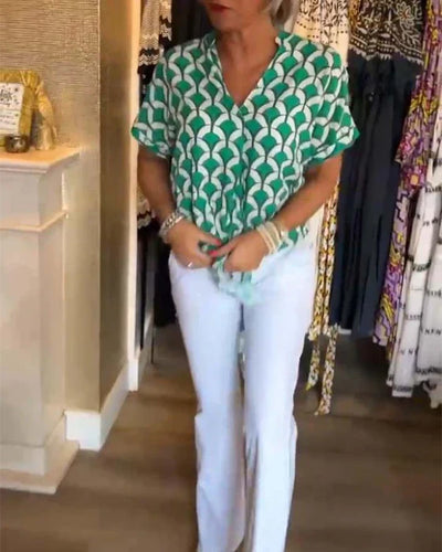 Glynis - Elegante V-Hals Top voor Vrouwen