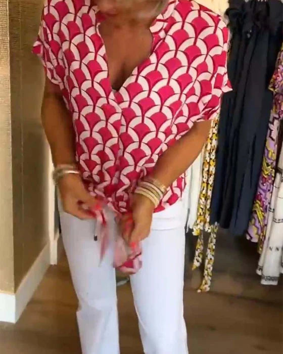 Glynis - Elegante V-Hals Top voor Vrouwen