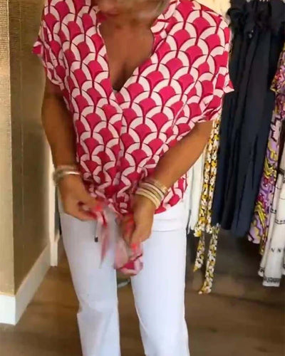 Glynis - Elegante V-Hals Top voor Vrouwen