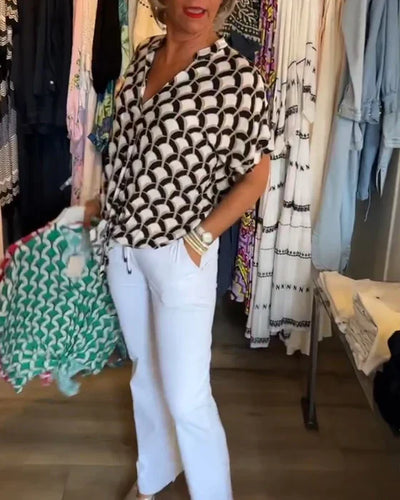 Glynis - Elegante V-Hals Top voor Vrouwen