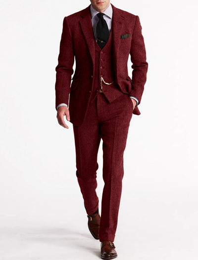 Tweed heren smokings, driedelig en klassiek