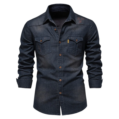 Tygo – Denim Overhemd met Lange Mouwen