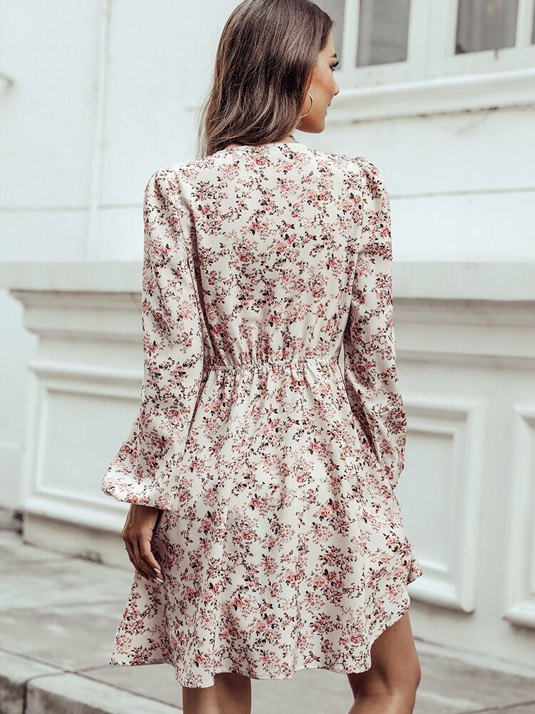 Beatrice - gebloemde mini jurk