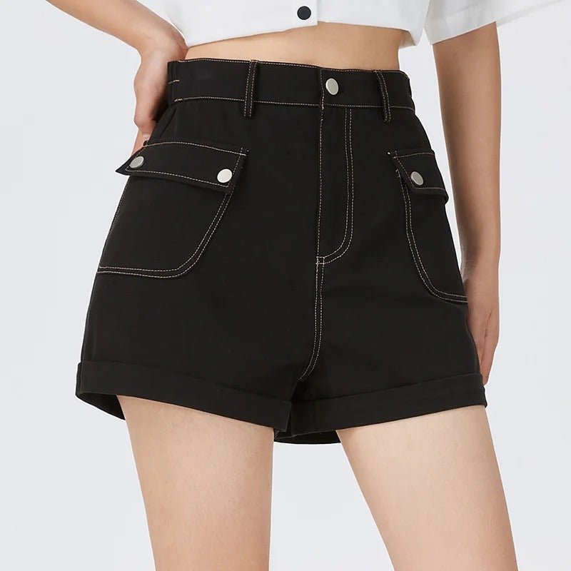 Elodie - A-line Shorts in Pure Cotton