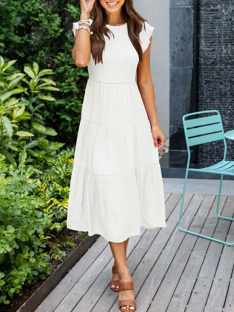 Sabrina - casual geplooide maxi jurk