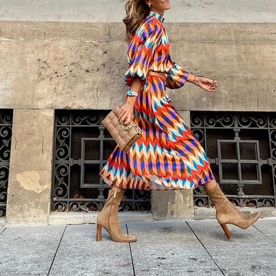 Ivanya - Geometrische Print Jurk