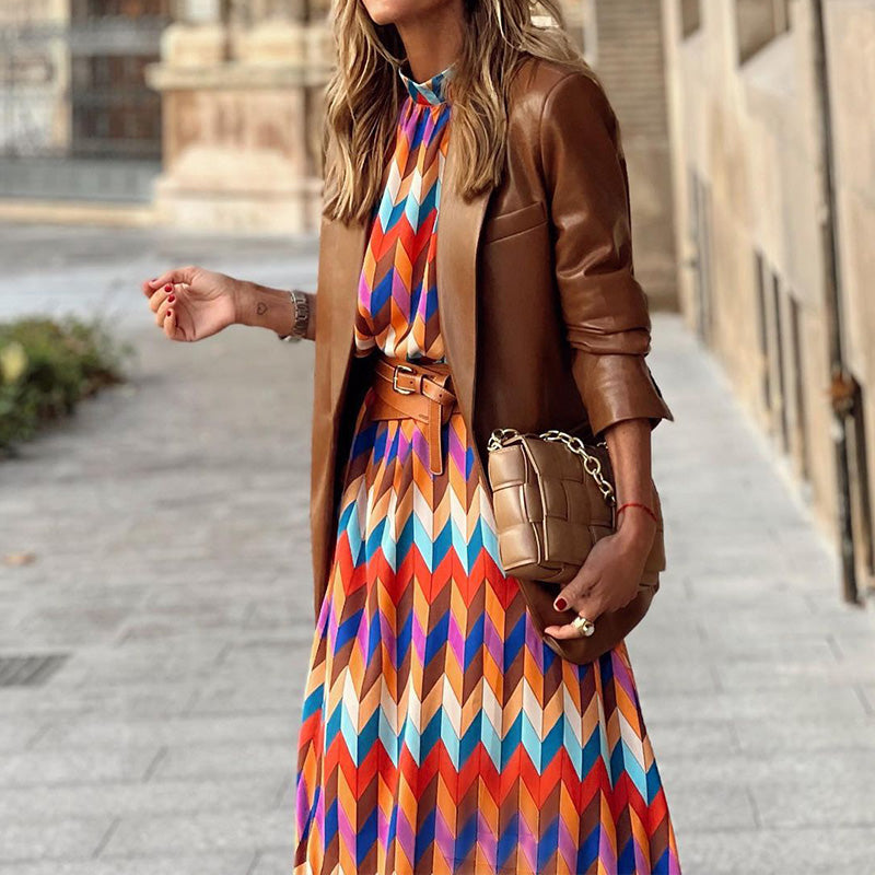Ivanya - Geometrische Print Jurk