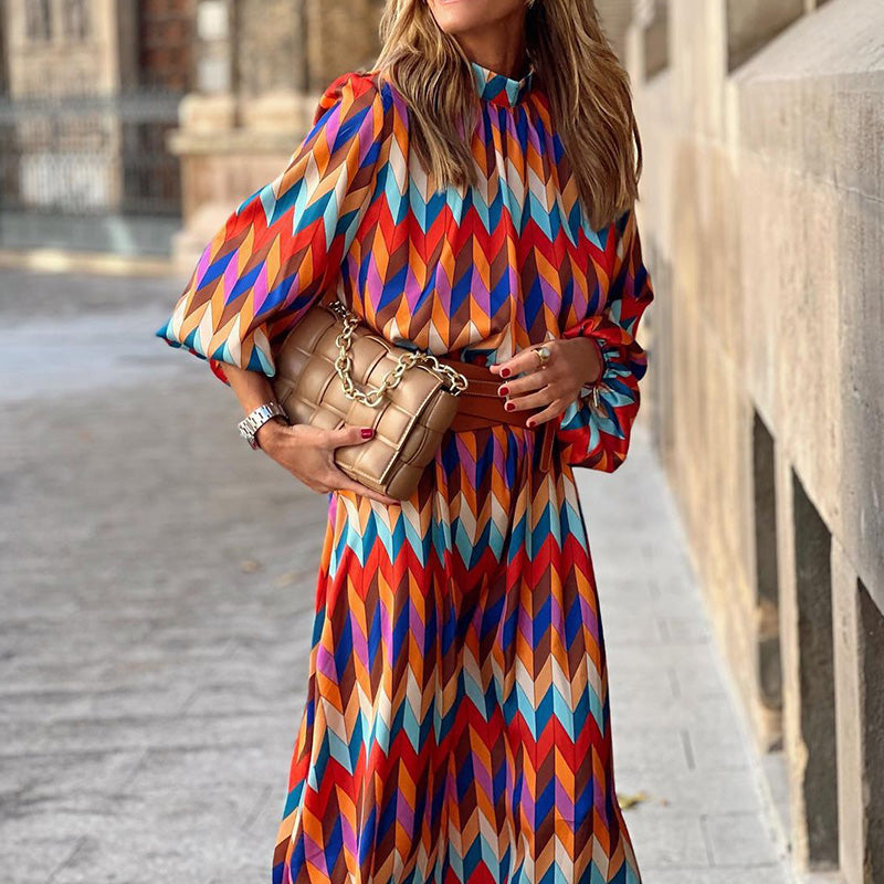 Ivanya - Geometrische Print Jurk