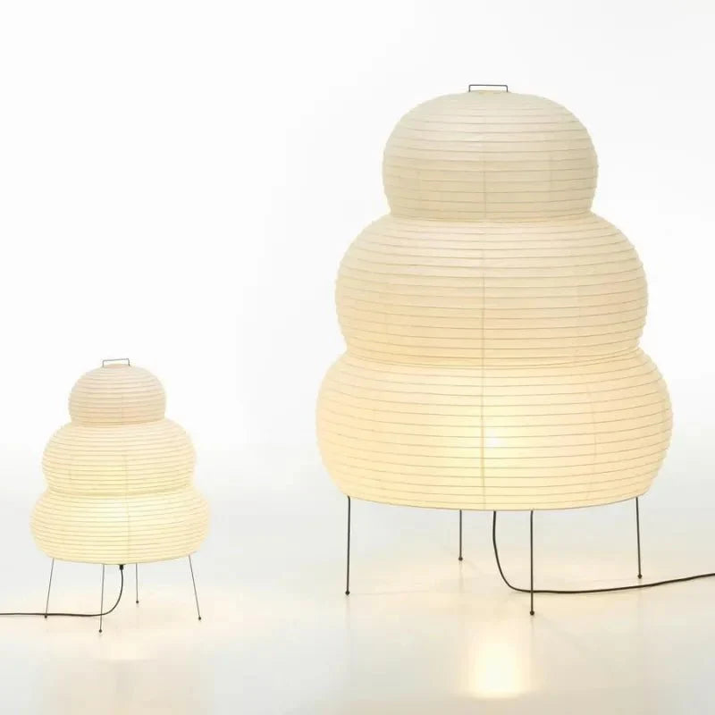 Erosia – Artistic Wabi-Sabi Rice Paper Floor Lamp with Adjustable Stand