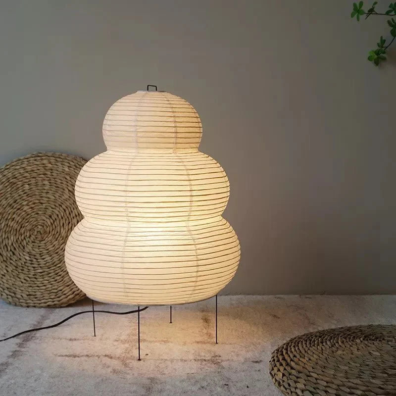 Erosia – Artistic Wabi-Sabi Rice Paper Floor Lamp with Adjustable Stand
