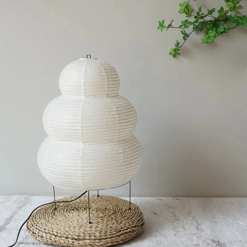 Erosia – Artistic Wabi-Sabi Rice Paper Floor Lamp with Adjustable Stand