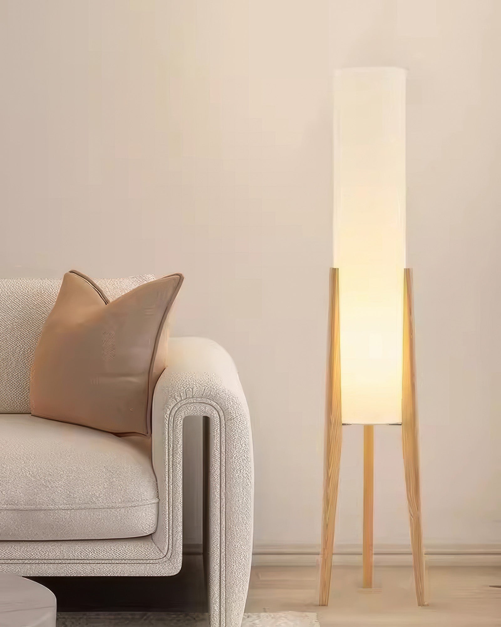 Orvane - Walnut Solid Wood Floor Lamp