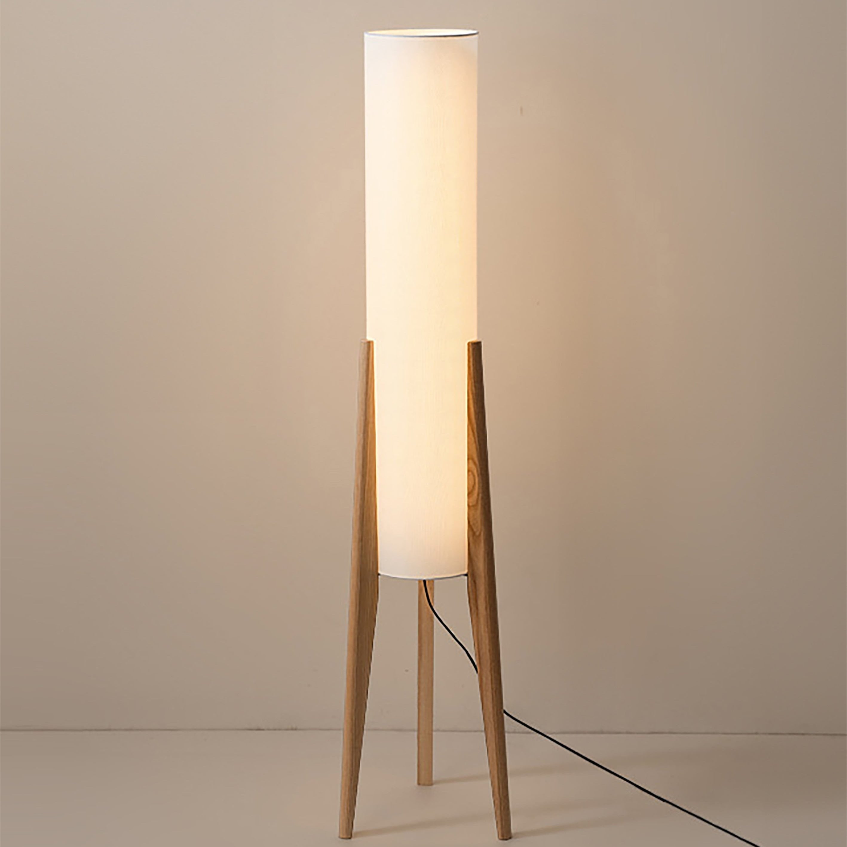 Orvane - Walnut Solid Wood Floor Lamp