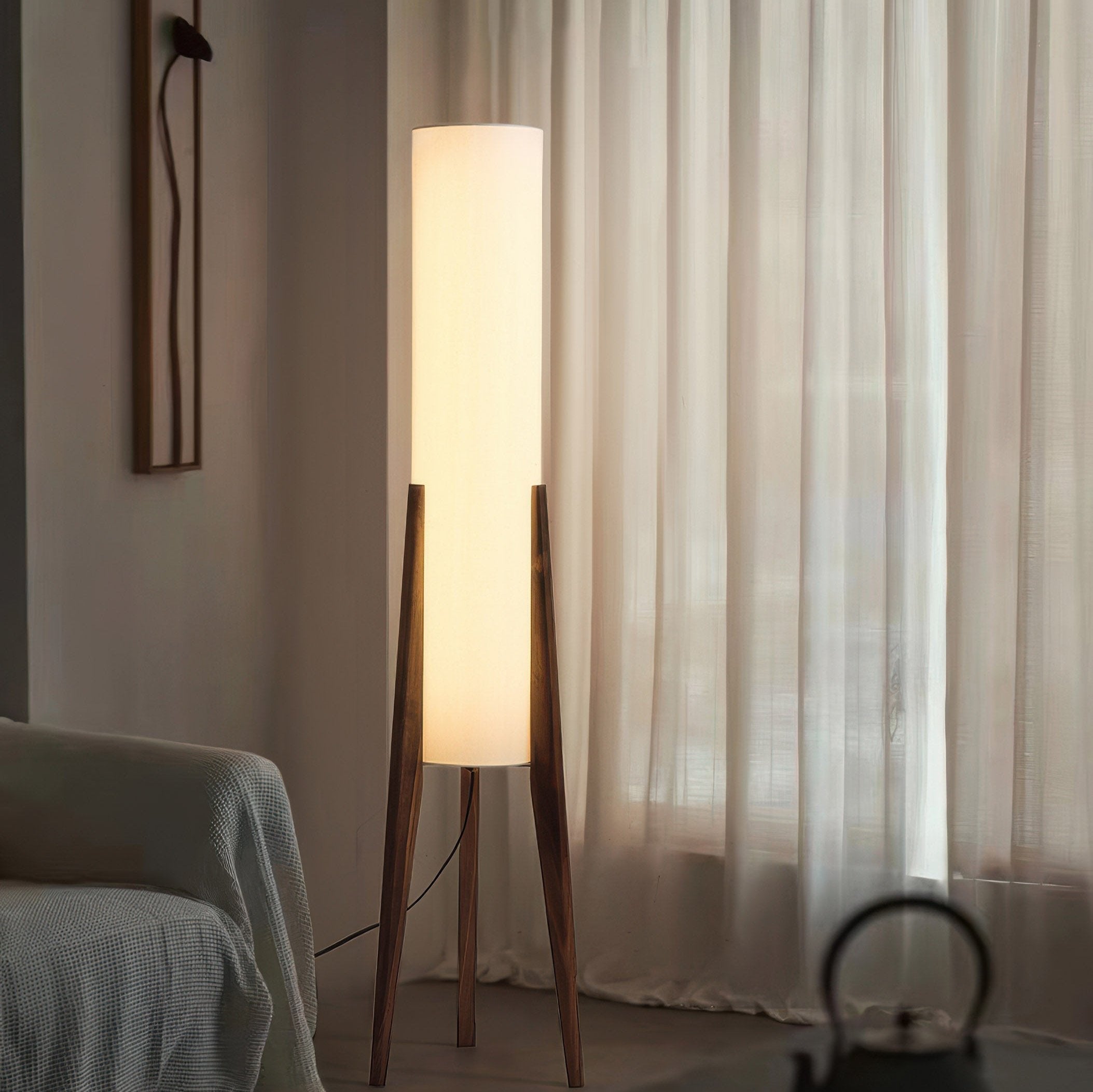 Orvane - Walnut Solid Wood Floor Lamp
