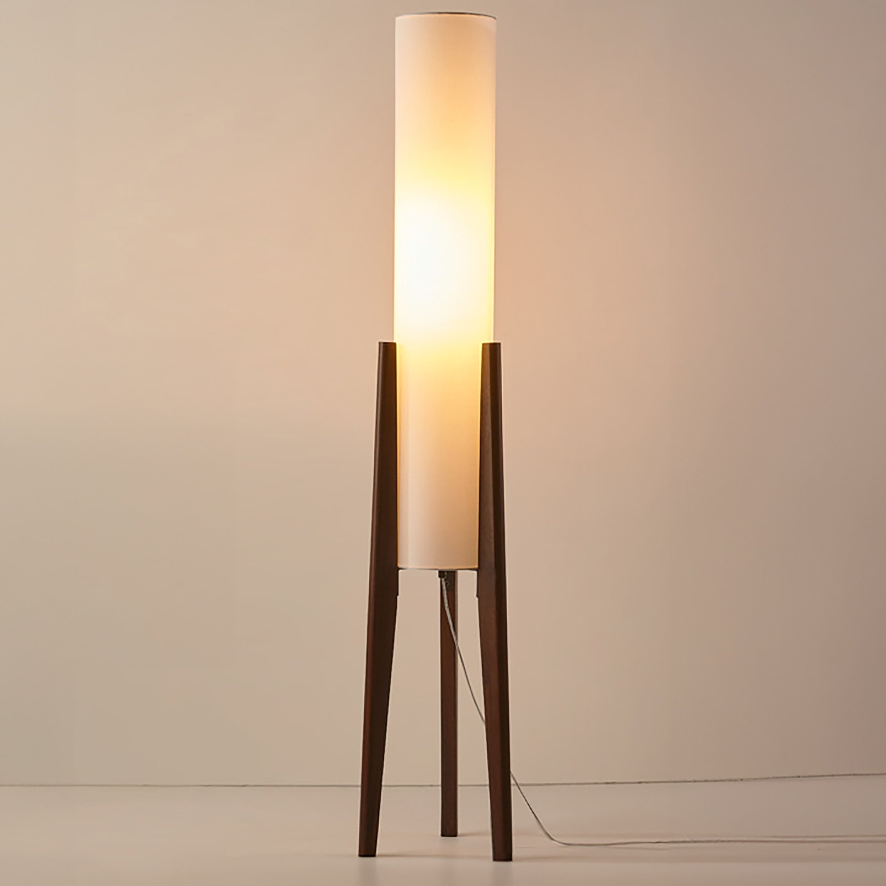 Orvane - Walnut Solid Wood Floor Lamp