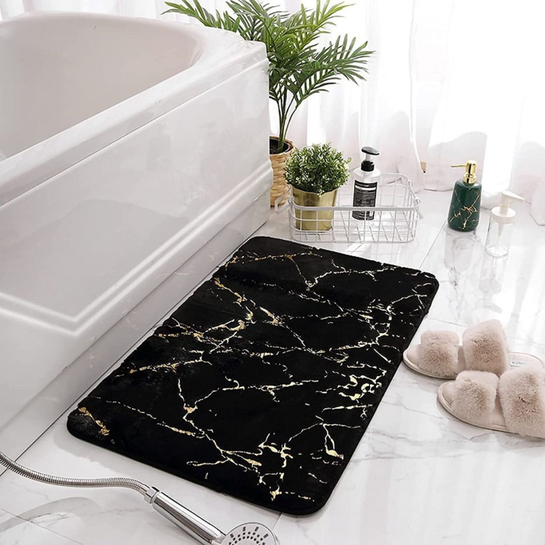 Carvelle – Washable Marble Design Non Slip Rug