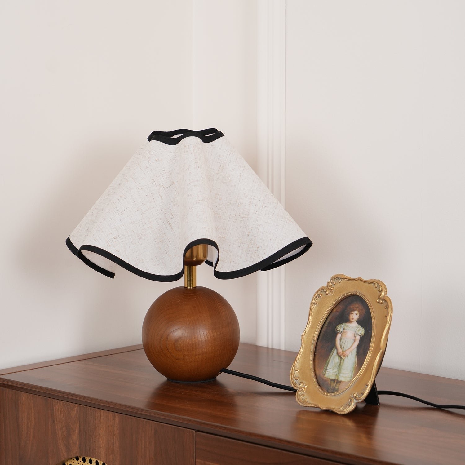 Mirelle - Wave Crest Fabric Shade Table Lamp