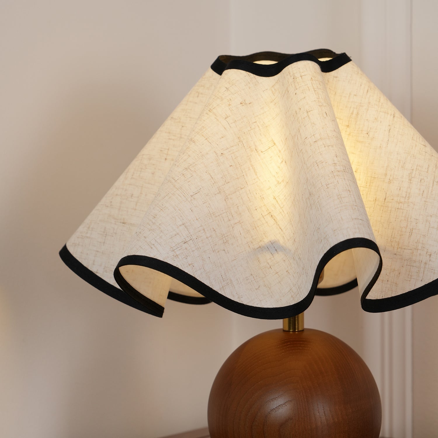 Mirelle - Wave Crest Fabric Shade Table Lamp