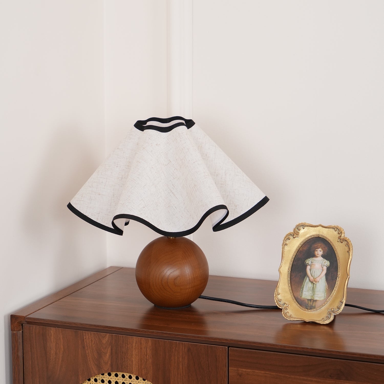 Mirelle - Wave Crest Fabric Shade Table Lamp