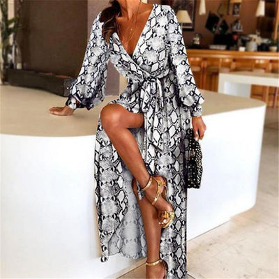 Rosalyn - elegante wikkeljurk met split