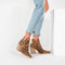 Kenya - Wild Pointed Toe Notch Chunky Heel Suede Ankle Boots