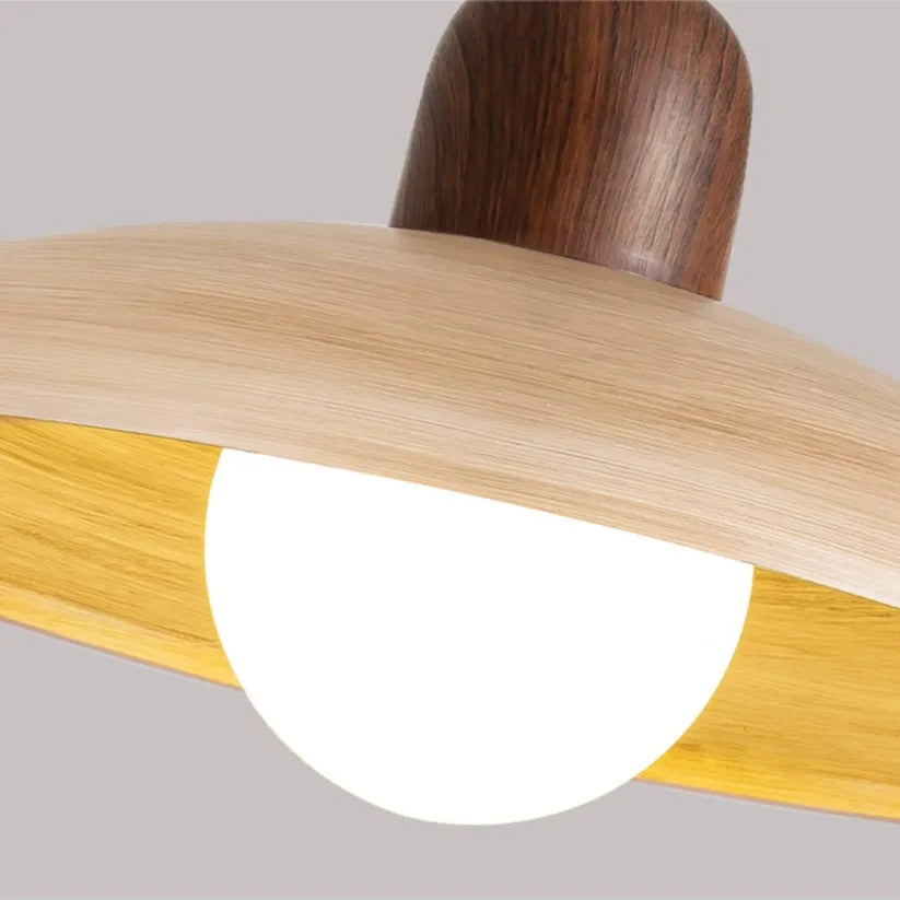Browen - Wooden Dome Pendant Light