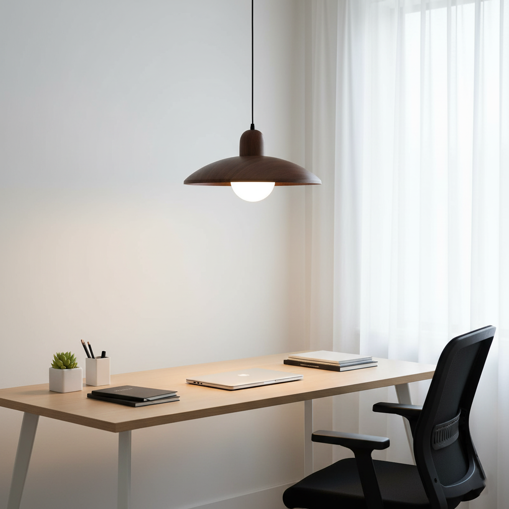 Browen - Wooden Dome Pendant Light