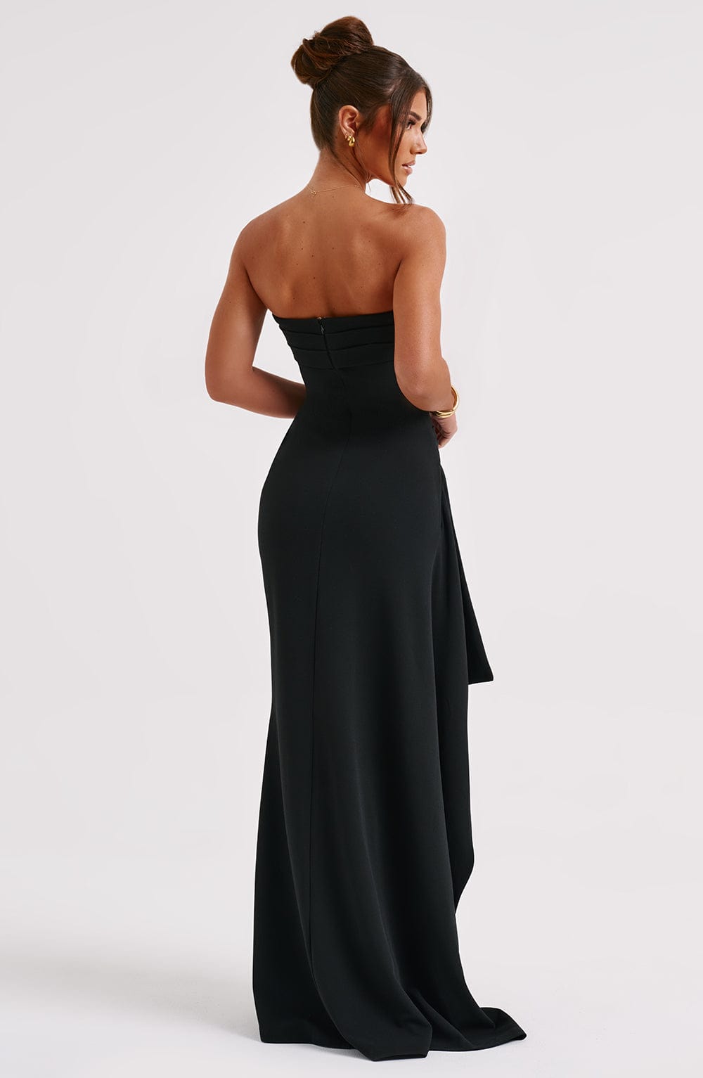 Isabelle - Zwarte Split Jurk Voor Dames - Chic & Verleidelijk